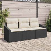 Set sofe 3 kom. Crna poliratan 178 x 62 x 85 cm