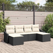 Set sofe 6 kom. Crna poliratan 233 x 117 x 85 cm