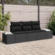 Set sofe 3 kom. Crna poliratan 239 x 62 x 85 cm