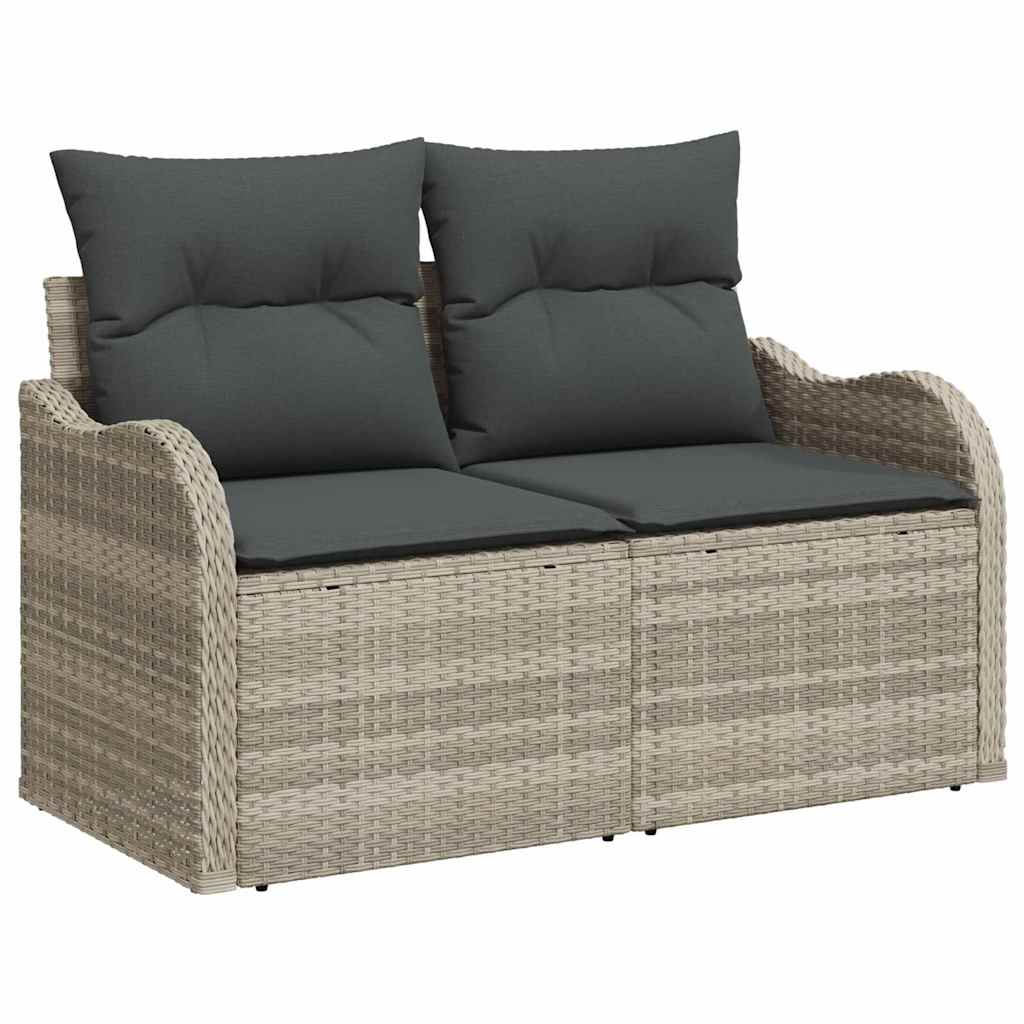 Set sofe s jastukom 7 pcs Svjetlosiva Poli ratan