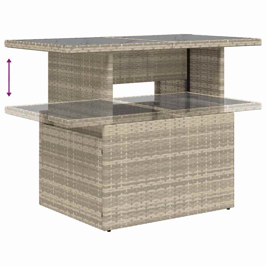 Set sofe s jastukom 7 pcs Svjetlosiva Poli ratan