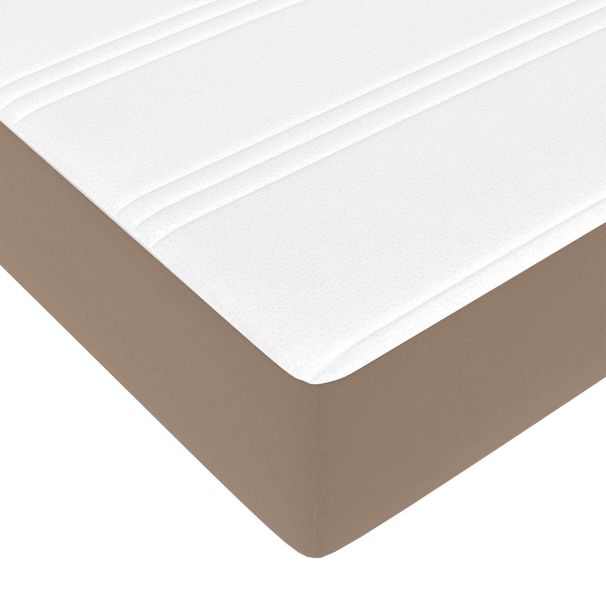 Okvir kreveta s madracem Ostalo 2 kom. Smeđa PVC Žućkastosmeđa 120 x 200 cm