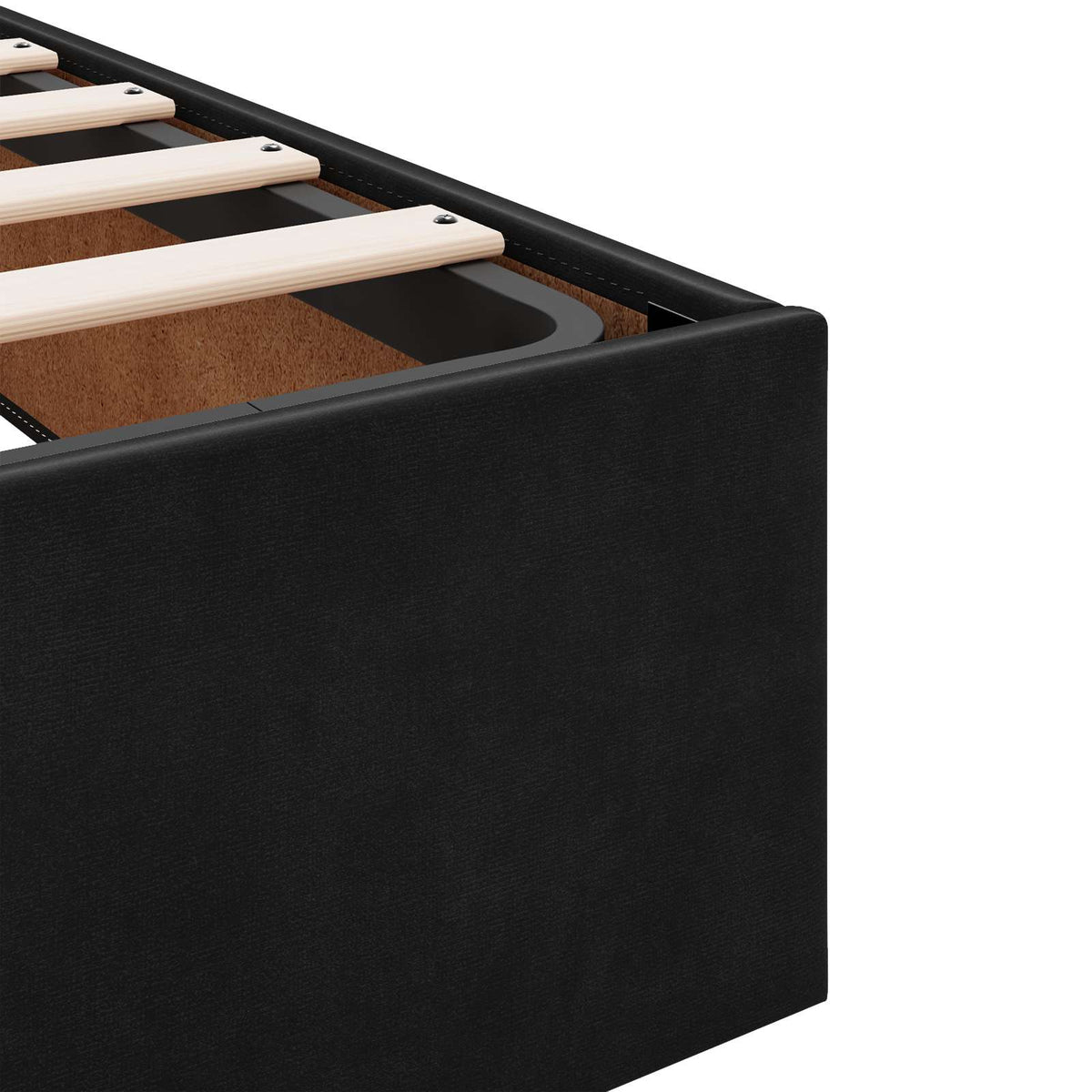 Okvir kreveta s madracem 2 kom. Crna Baršun 100 x 200 cm