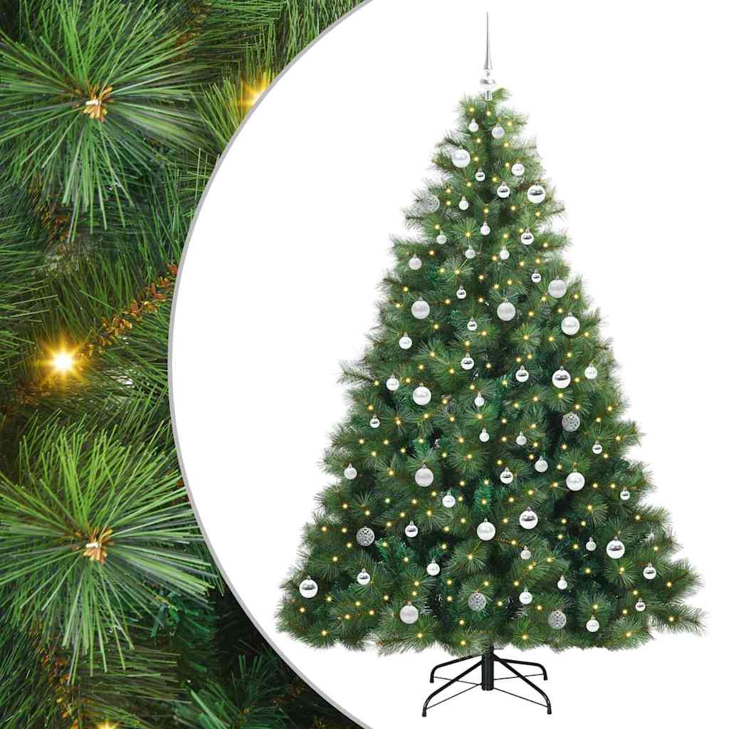 Umjetno božićno drvce s stalakom Zelena 210 cm PE i PVC 130 x 130 x 210 cm