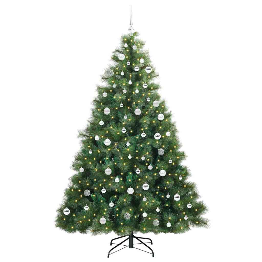Umjetno božićno drvce s stalakom Zelena 210 cm PE i PVC 130 x 130 x 210 cm