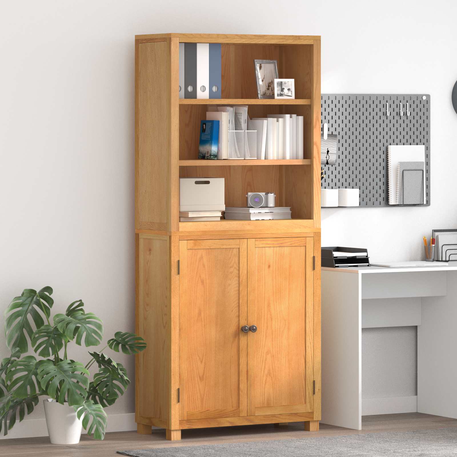 Set namještaja za pohranu 2 kom. Prirodna 80 x 35 x 185 cm