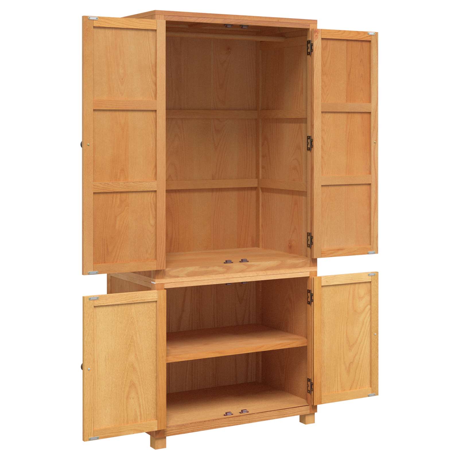 Set namještaja za pohranu 2 kom. Smeđa Čvrsto Hrastovo Drvo