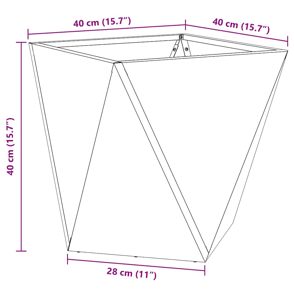 Sadilica 2 pcs Antracit 40 x 40 x 40 cm Čelik