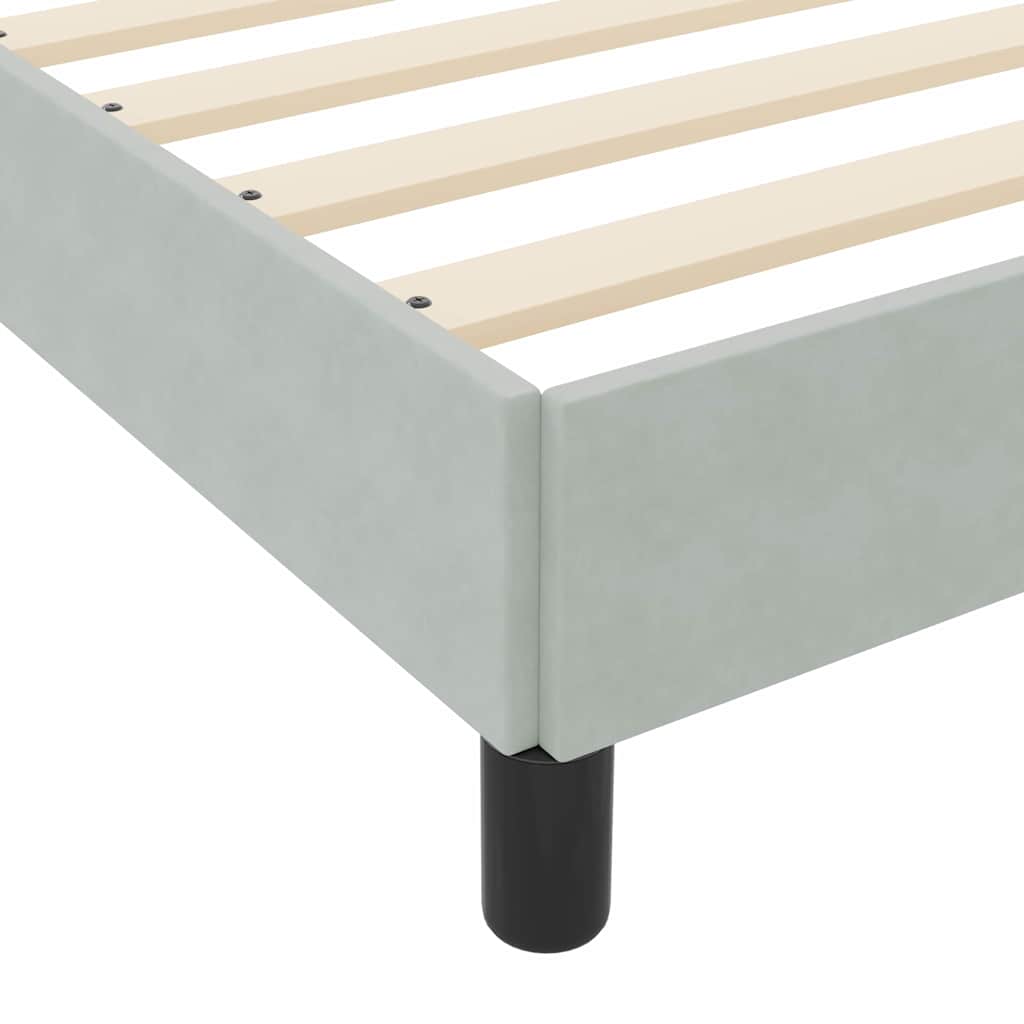Krevet s opruga kutije Svijetlo siva 90 x 200 cm tkanina