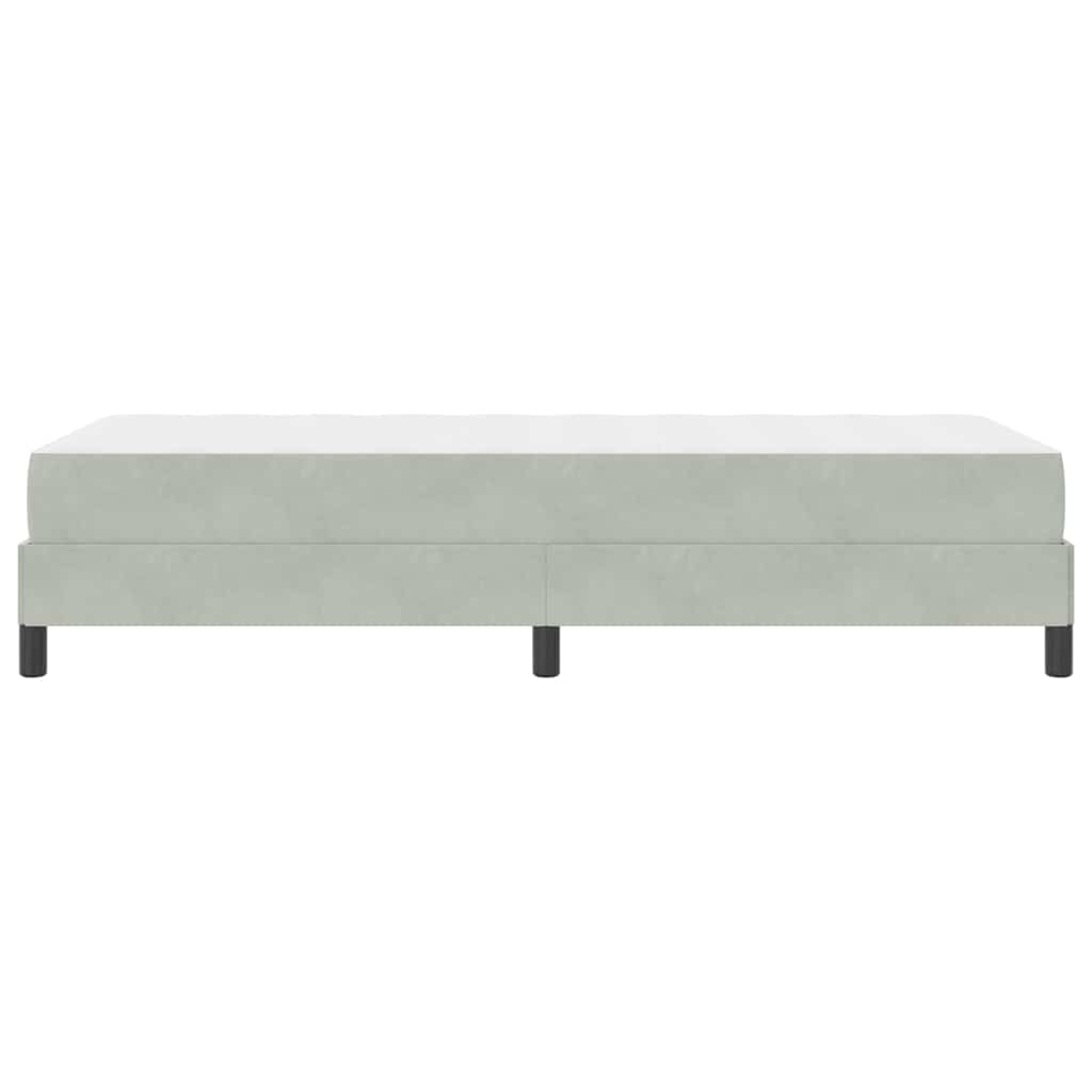 Krevet s opruga kutije Svijetlo siva 90 x 200 cm tkanina