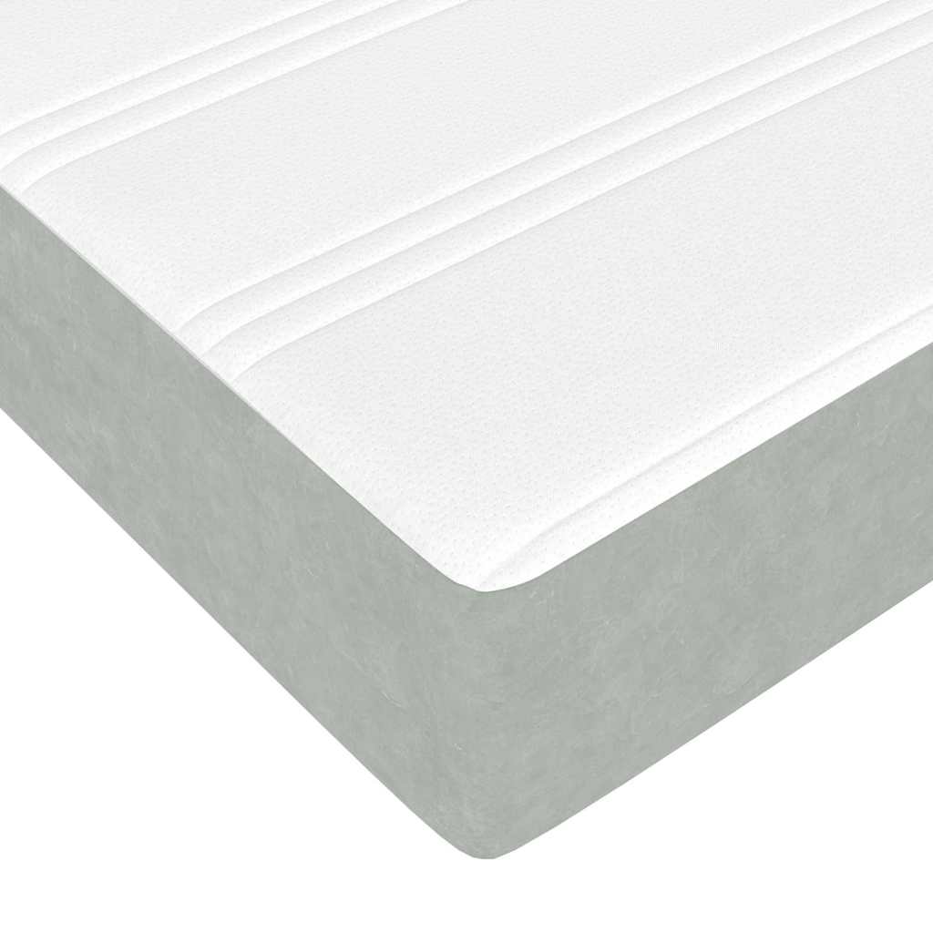 Krevet s opruga kutije Svijetlo siva 140 x 220 cm tkanina