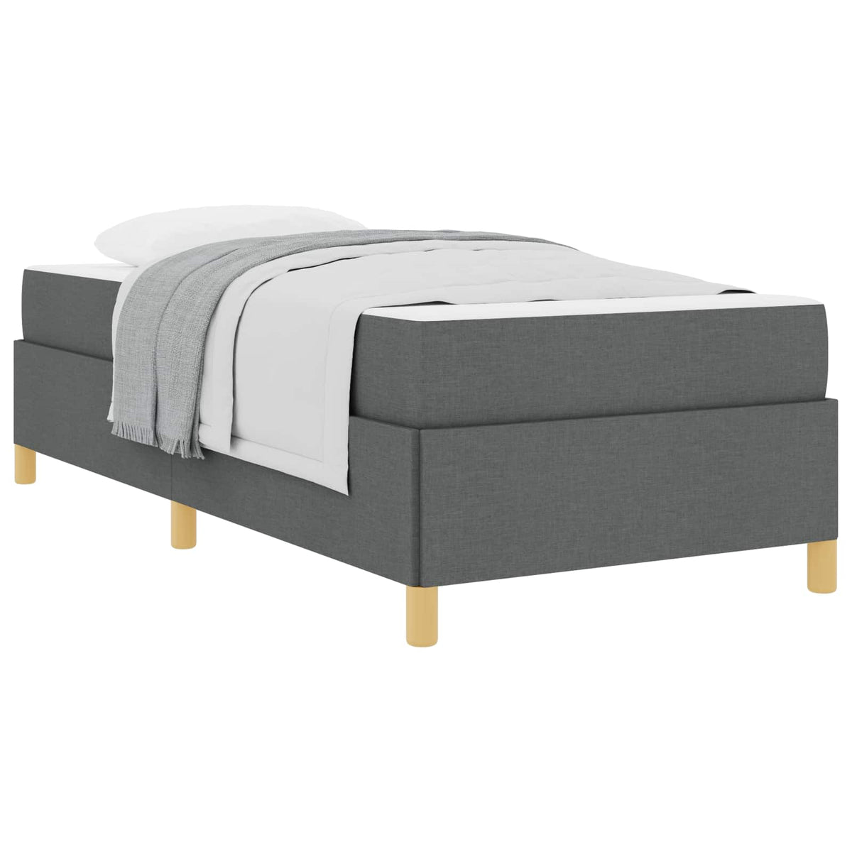 Krevetna konstrukcija Tamno siva 90 x 190 cm tkanina