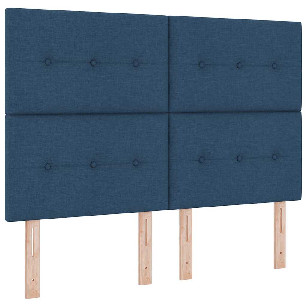 Krevet s opruga kutije s jastukom Plava 200 x 140 cm tkanina