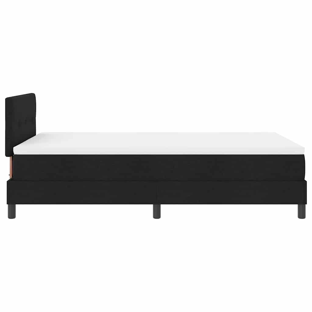 Krevet s opruga kutije s LED trakama Crna 120 x 190 cm tkanina