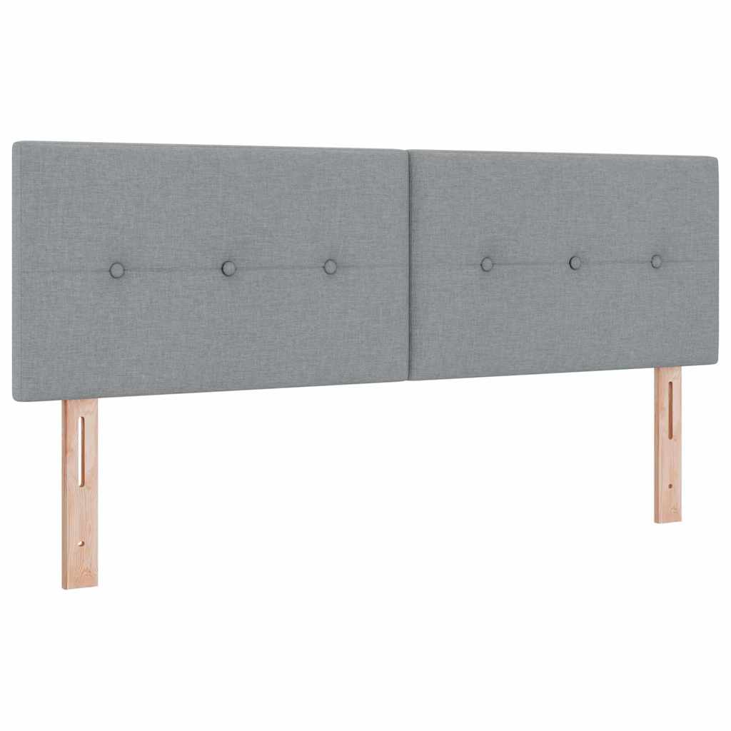 Krevet s opruga kutije Svjetlosiva 140 x 190 cm tkanina