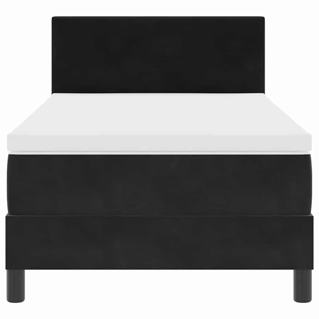 LED Box Spring Krevet s LED trakama Crna 80 x 200 cm Baršun