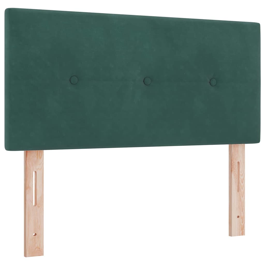 LED Box Spring Krevet Tamnozelena 80 x 200 cm Baršun