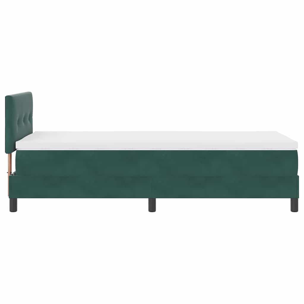 LED Box Spring Krevet Tamnozelena 80 x 200 cm Baršun