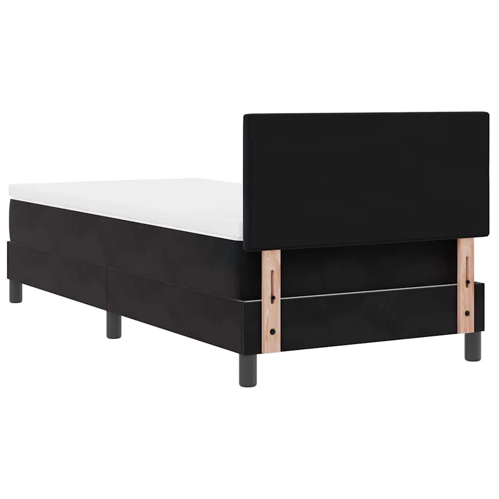 LED Box Spring Krevet s LED trakama Crna 90 x 200 cm Baršun