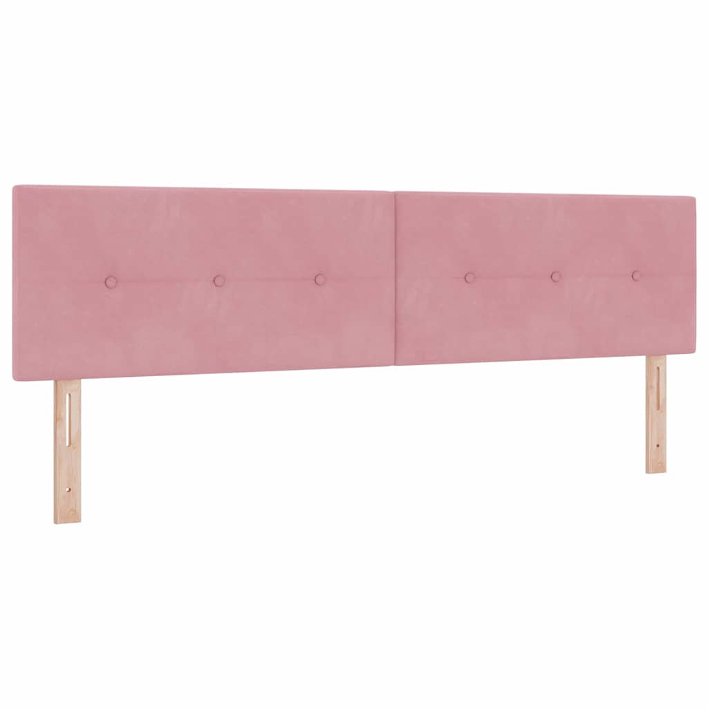 LED Box Spring Krevet Ružičasta 180 x 200 cm Baršun