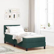 LED Box Spring Krevet Tamnozelena 80 x 200 cm Baršun
