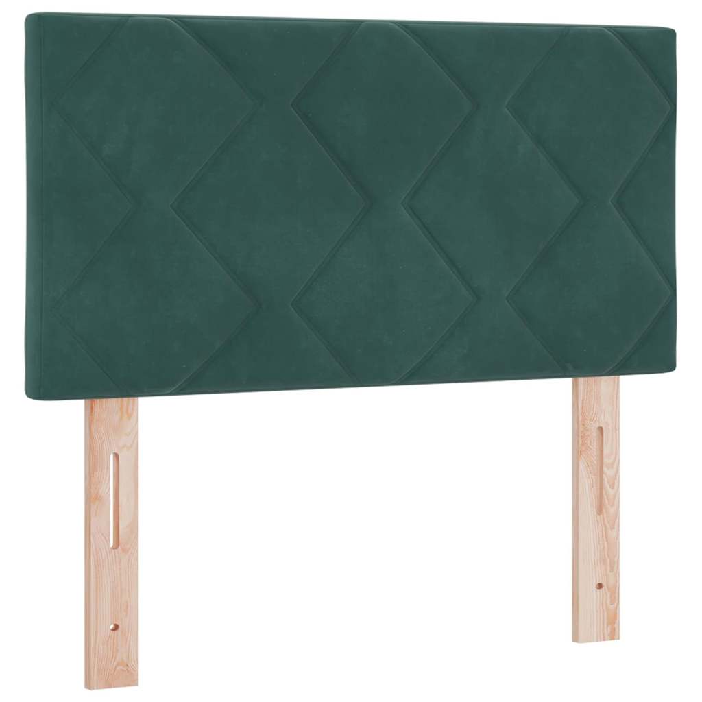 LED Box Spring Krevet Tamnozelena 80 x 200 cm Baršun