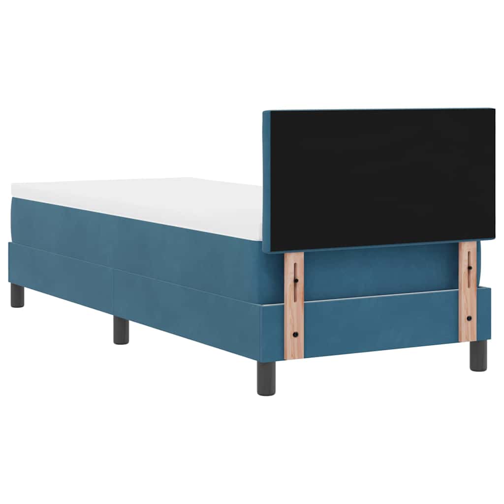 LED Box Spring Krevet Tamno plava 80 x 200 cm Baršun