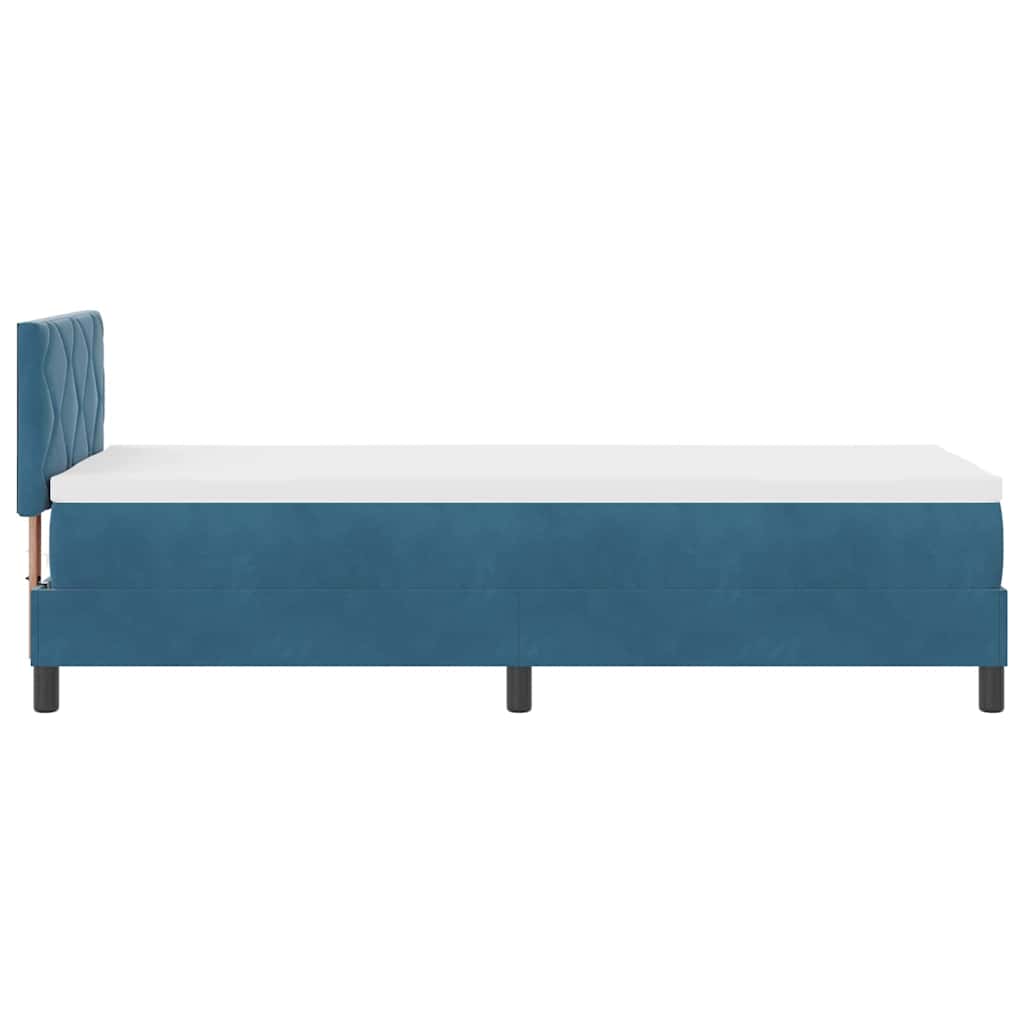 LED Box Spring Krevet Tamno plava 80 x 200 cm Baršun