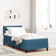 LED Box Spring Krevet Tamno plava 90 x 190 cm Baršun