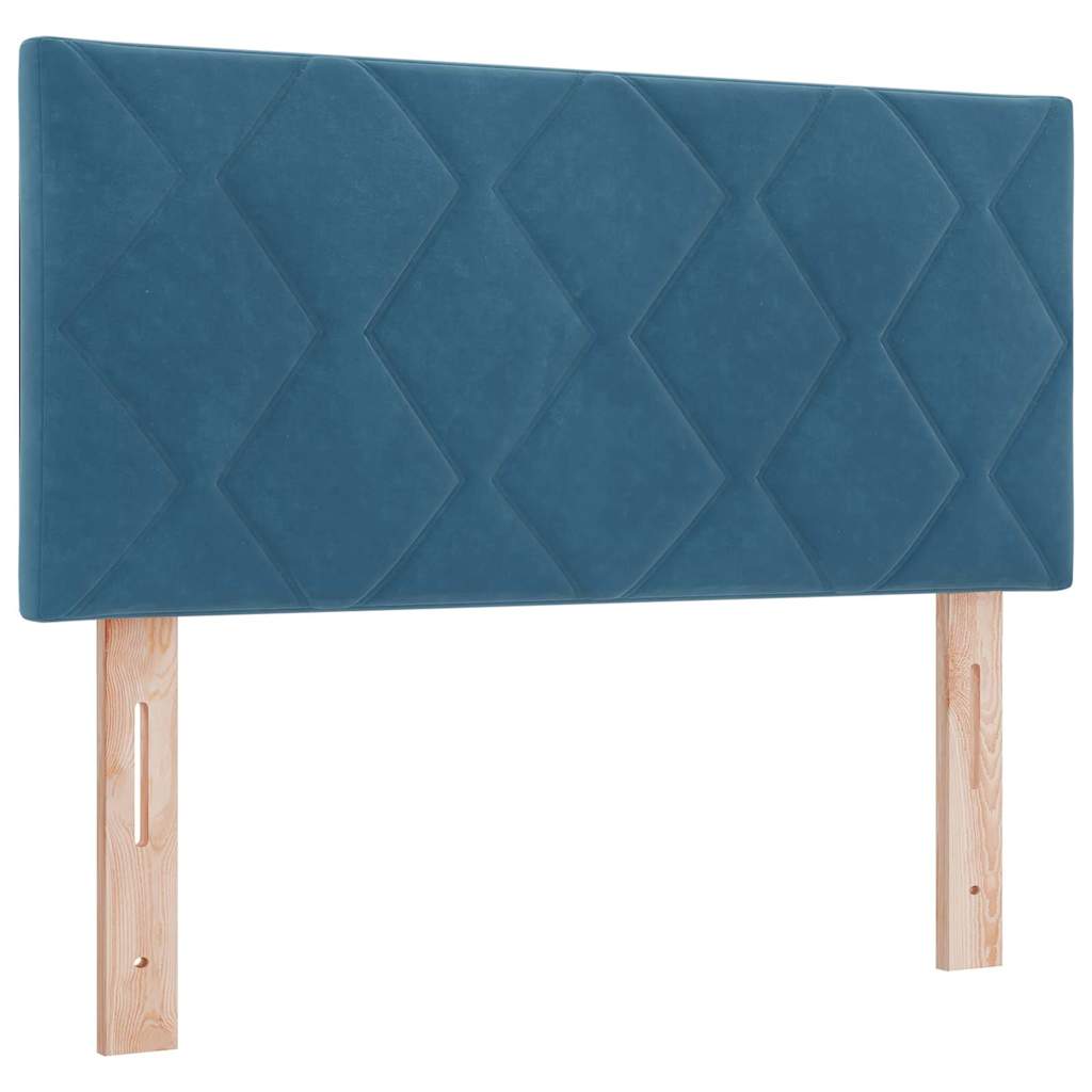 LED Box Spring Krevet Tamno plava 90 x 190 cm Baršun