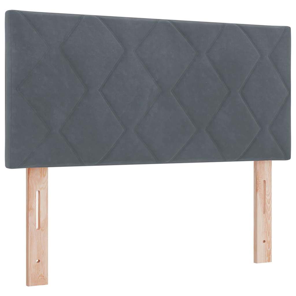 LED Box Spring Krevet Tamno siva 90 x 200 cm Baršun