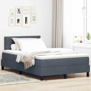 LED Box Spring Krevet Tamno siva 120 x 200 cm Baršun