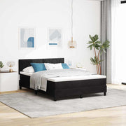 LED Box Spring Krevet s LED trakama Crna 140 x 200 cm Baršun