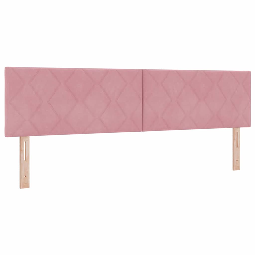 LED Box Spring Krevet Ružičasta 180 x 200 cm Baršun