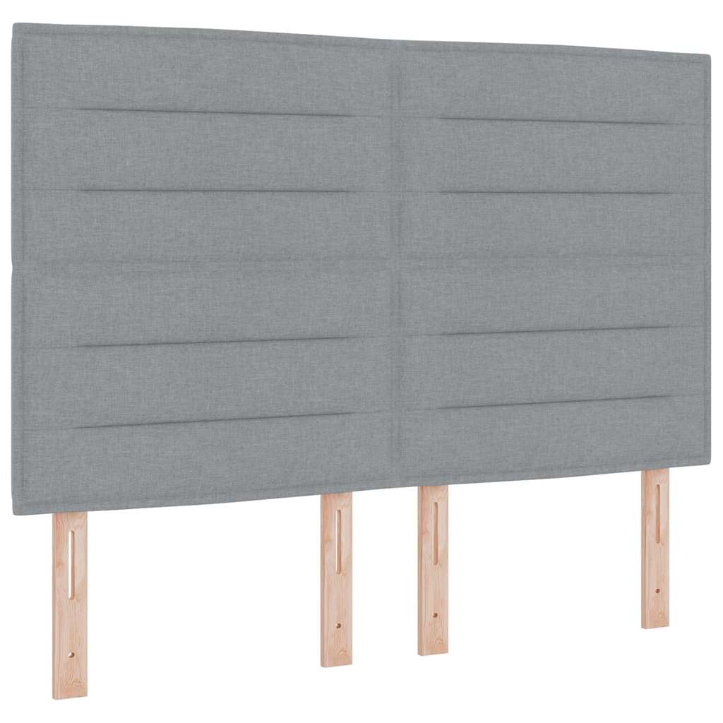 Krevet s opruga kutije Svjetlosiva 140 x 200 cm tkanina