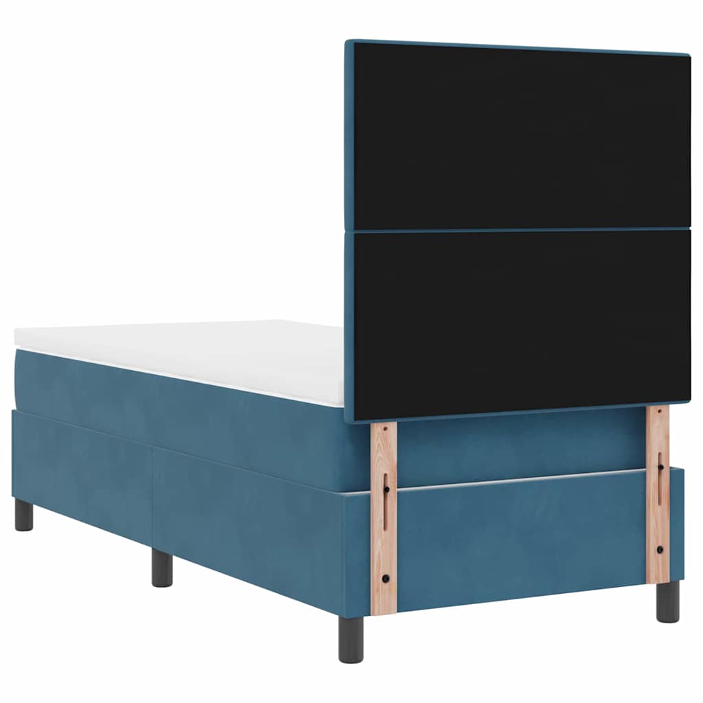 LED Box Spring Krevet Tamno plava 80 x 200 cm Baršun