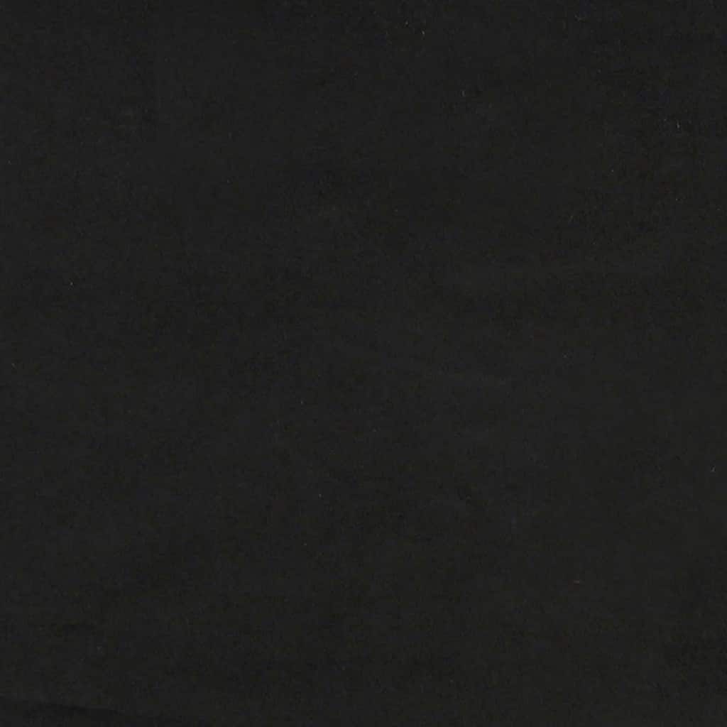 Krevet s opruga kutije s LED trakama Crna 180 x 200 cm Baršun