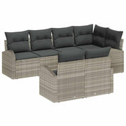 Sjedeća garnitura za vrt 7 kom. Svijetlo siva poliratan Svjetlosiva 234 x 124 x 85 cm