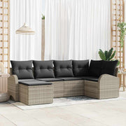 Set sofe 6 kom. Svijetlo siva poliratan Svjetlosiva 234 x 124 x 85 cm