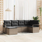 Set sofe 6 kom. Siva poliratan 232 x 122 x 85 cm