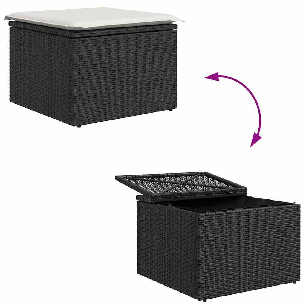 Set sofe s jastukom s pohranom 8 pcs Smeđa i krem poliratan