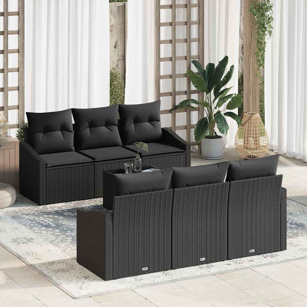 Set sofe 7 kom. Crna poliratan 55 x 55 x 37 cm