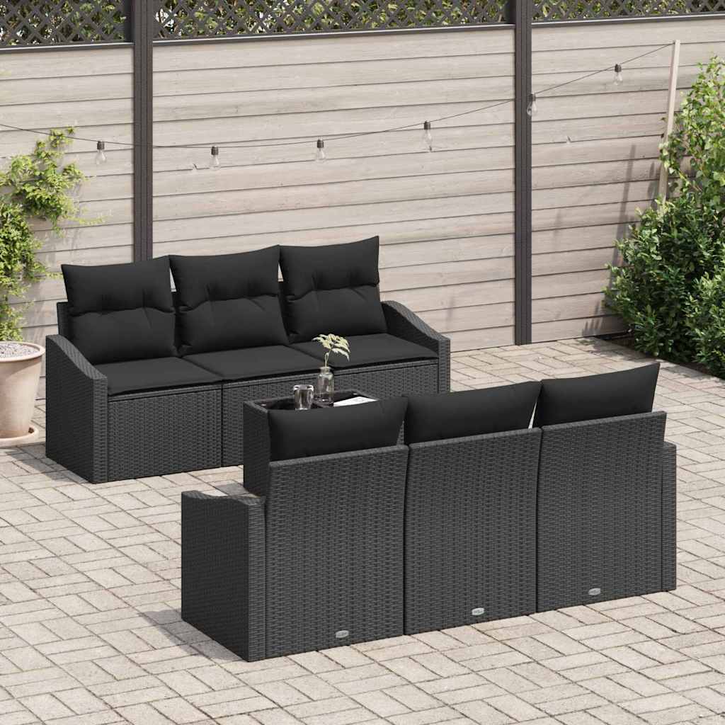 Set sofe 7 kom. Crna poliratan 55 x 55 x 37 cm