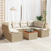 Sjedeća garnitura za vrt 7 kom. Bež i krema poliratan 234 x 154 x 69 cm