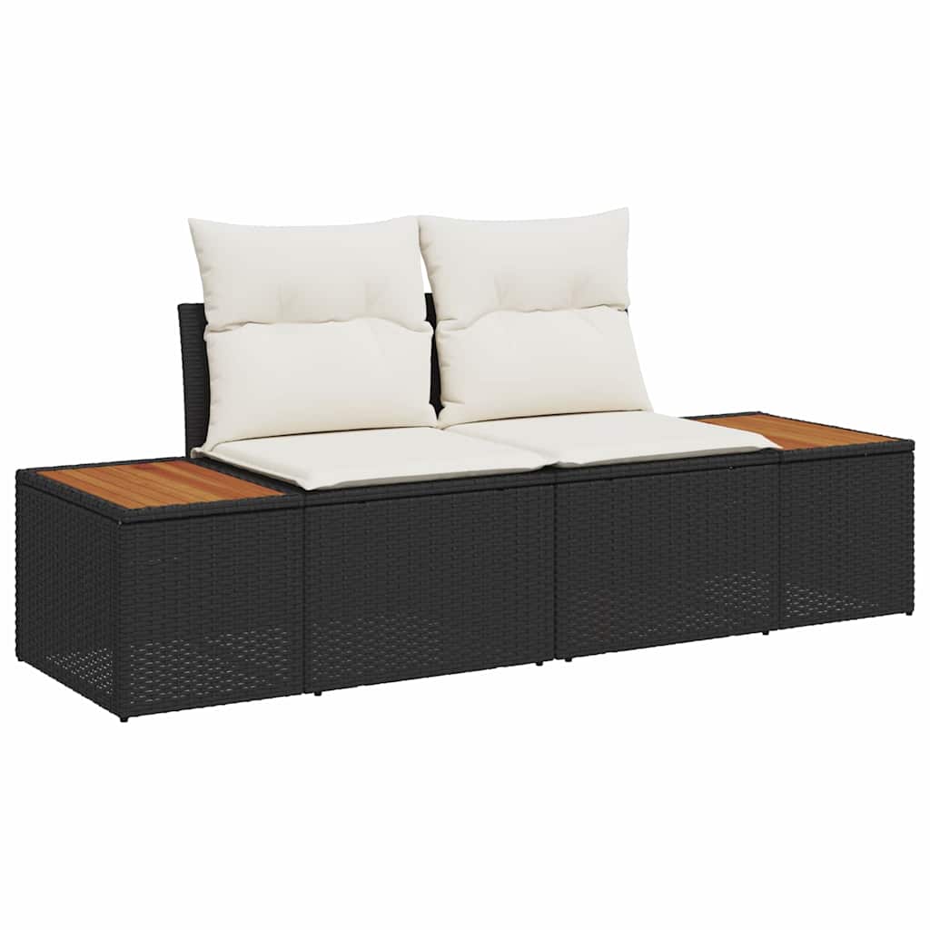 Sjedeća garnitura za vrt 7 kom. Crna Poli ratan 239 x 62 x 85 cm