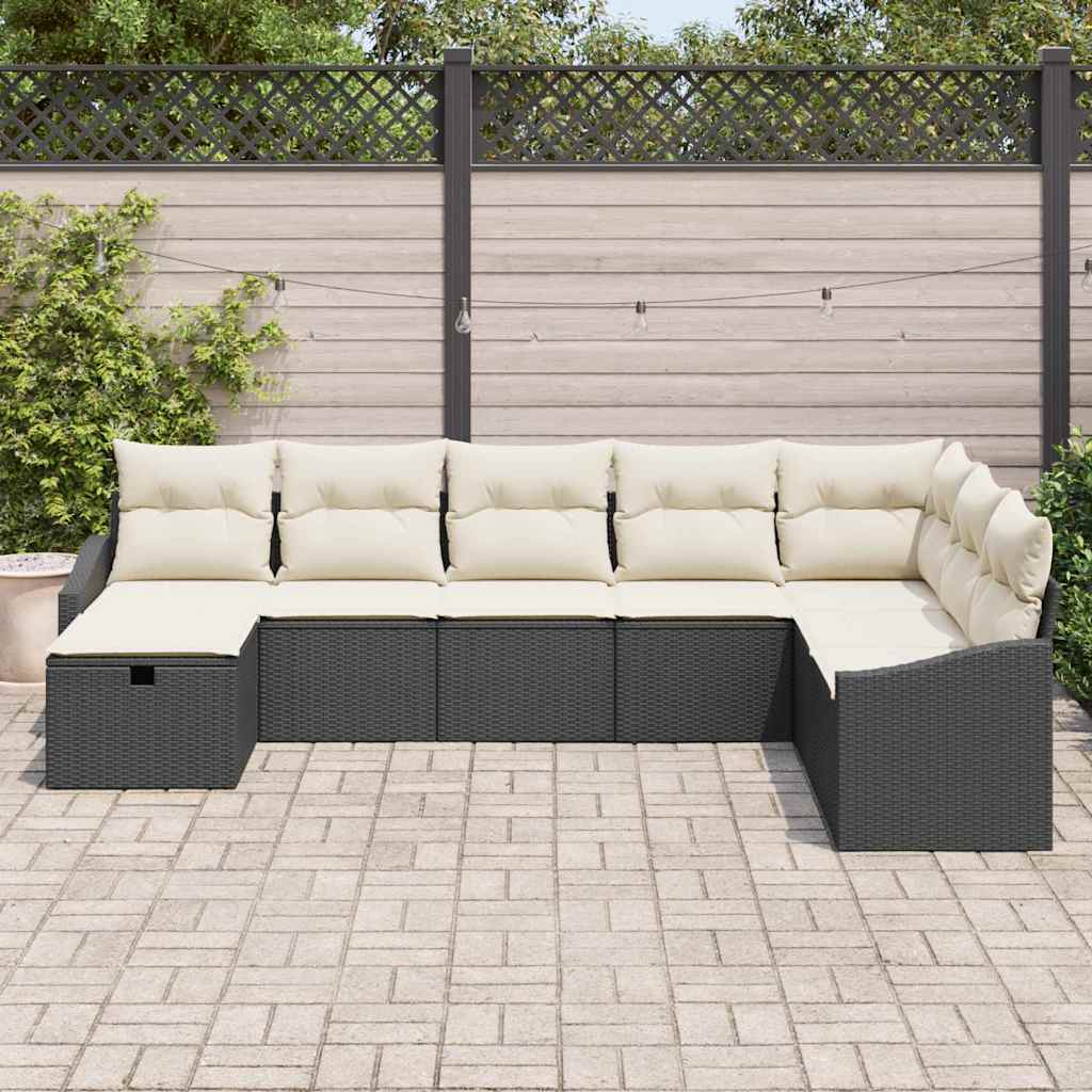 Sjedeća garnitura za vrt 8 kom. poliratan Bež 288,5 x 178,5 x 85 cm