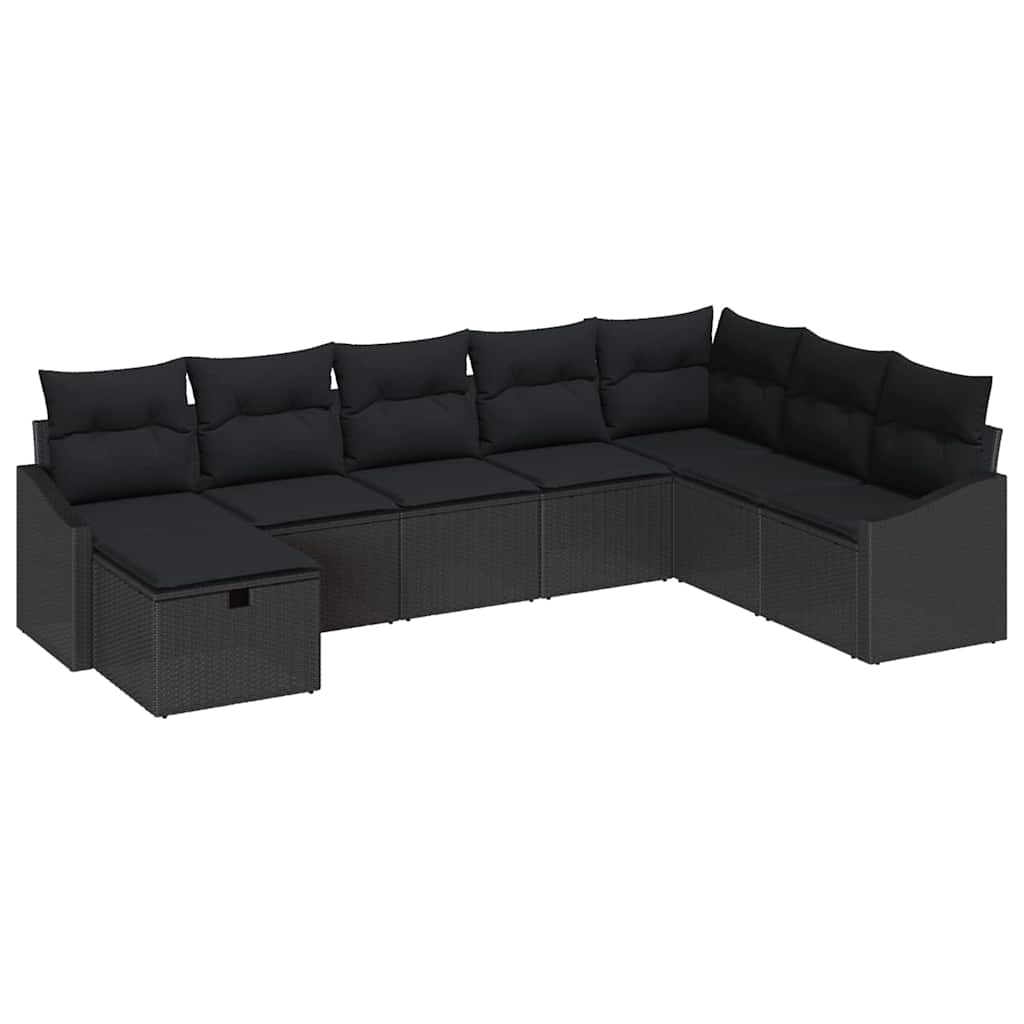 Sjedeća garnitura za vrt 8 kom. poliratan Siva 288,5 x 178,5 x 85 cm