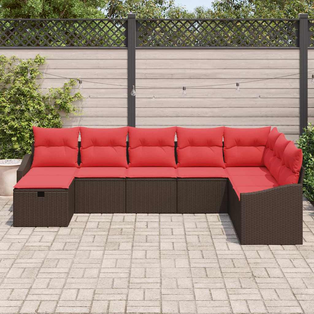 Sjedeća garnitura za vrt 8 kom. poliratan Siva 288,5 x 178,5 x 85 cm