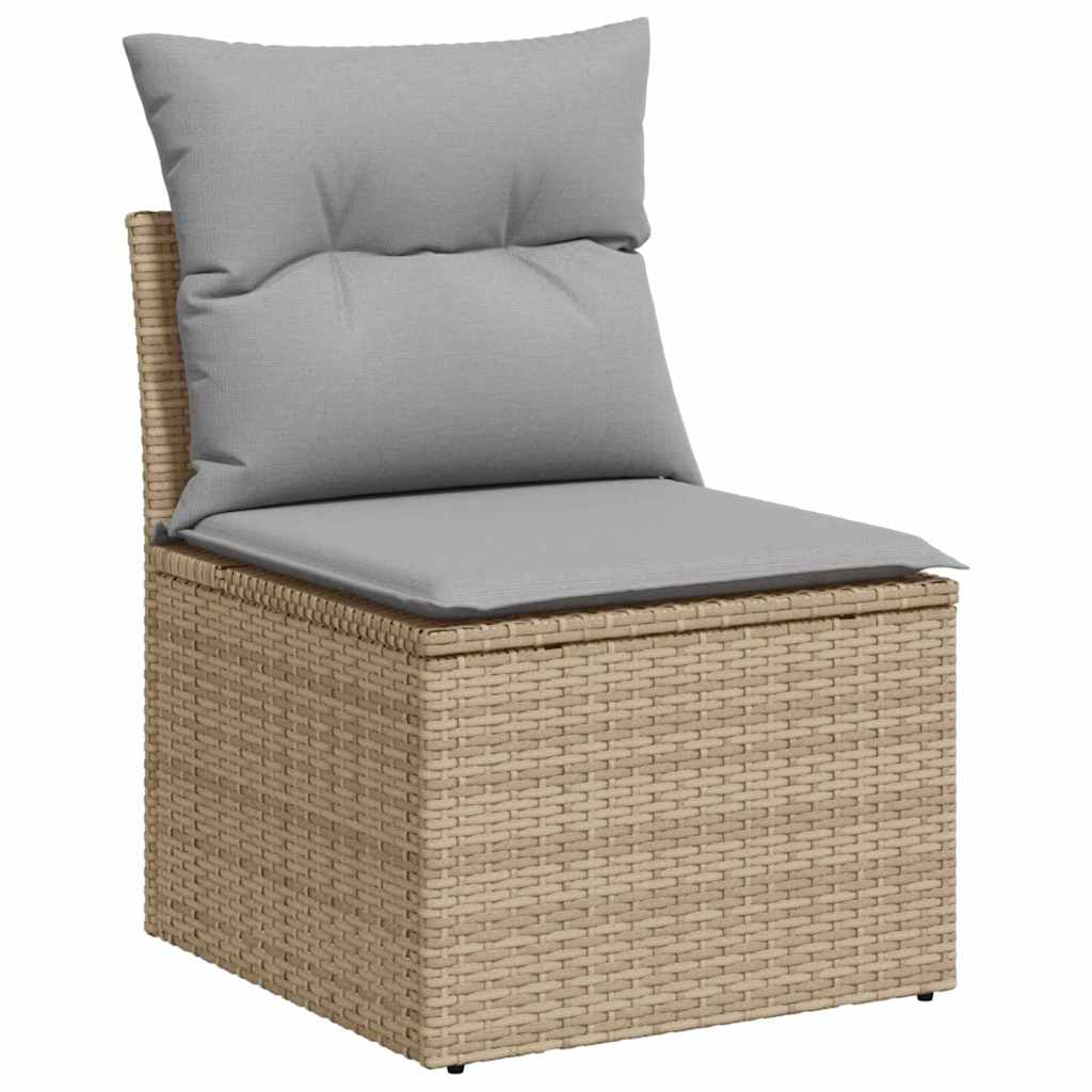 Sjedeća garnitura za vrt 7 pcs Bež poliratan