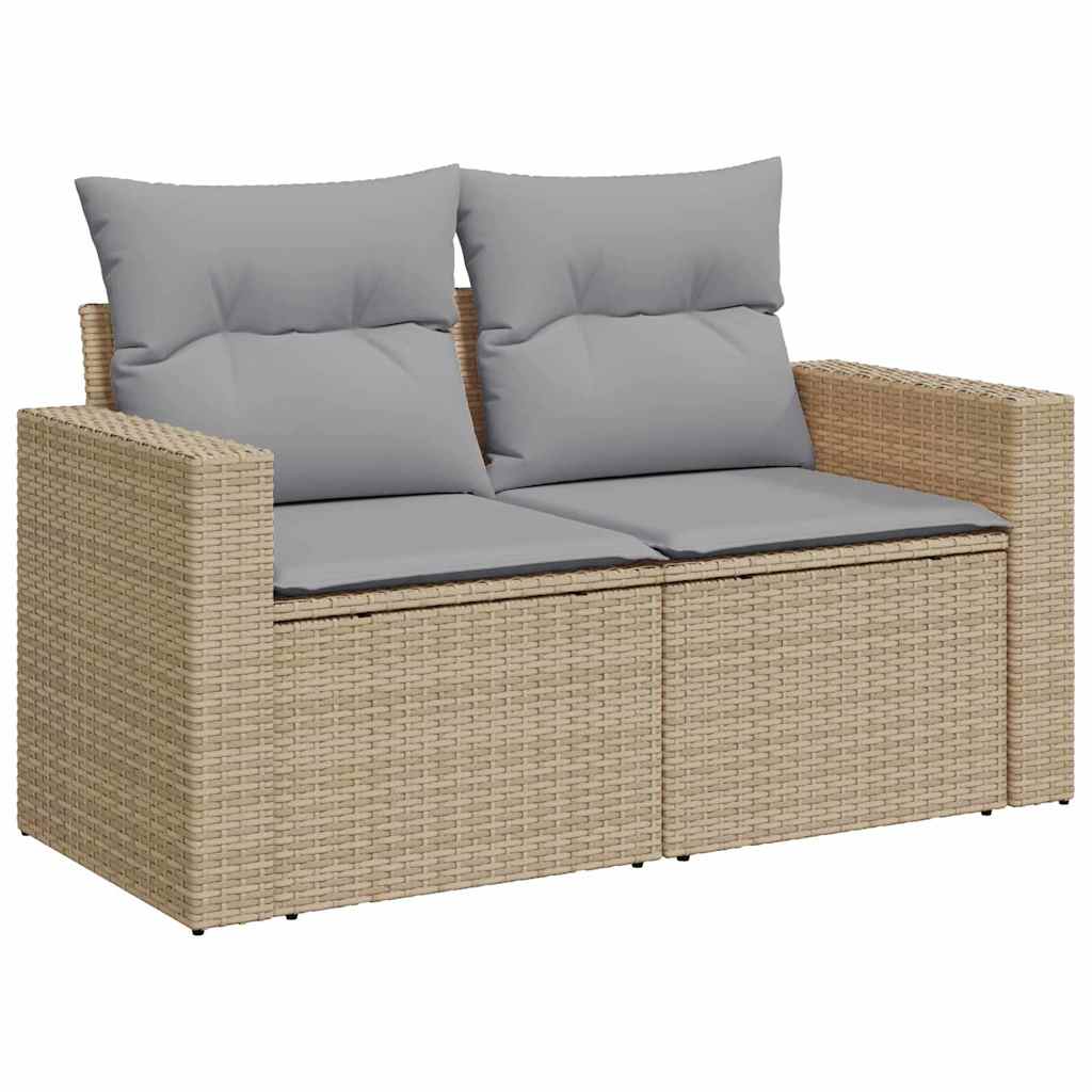Sjedeća garnitura za vrt 10 kom. 9-Broj sjedala Bež 296 x 127,5 x 85 cm